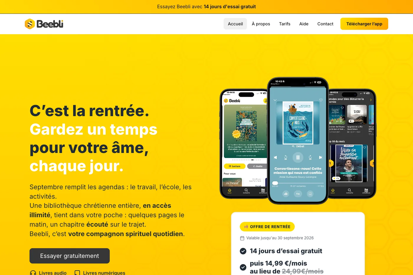 Site de l'application Beebli